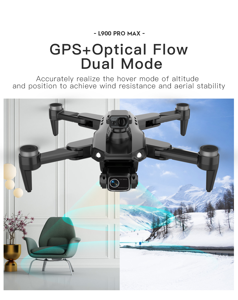 LYZRC L900 PRO MAX Laser Obsta - Drone Gps Mount ulasan dan harga